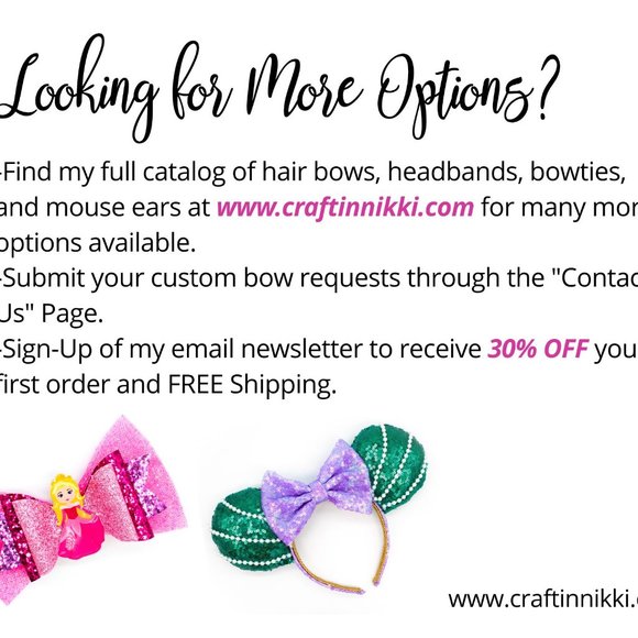 Handmade Elena of Avalor Glitter Hair Bow - Picture 6 of 6